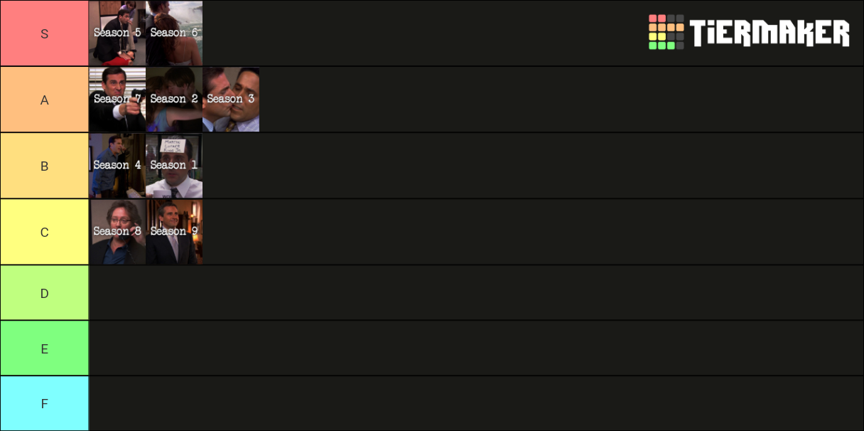 The Office Seasons Tier List Rankings) TierMaker