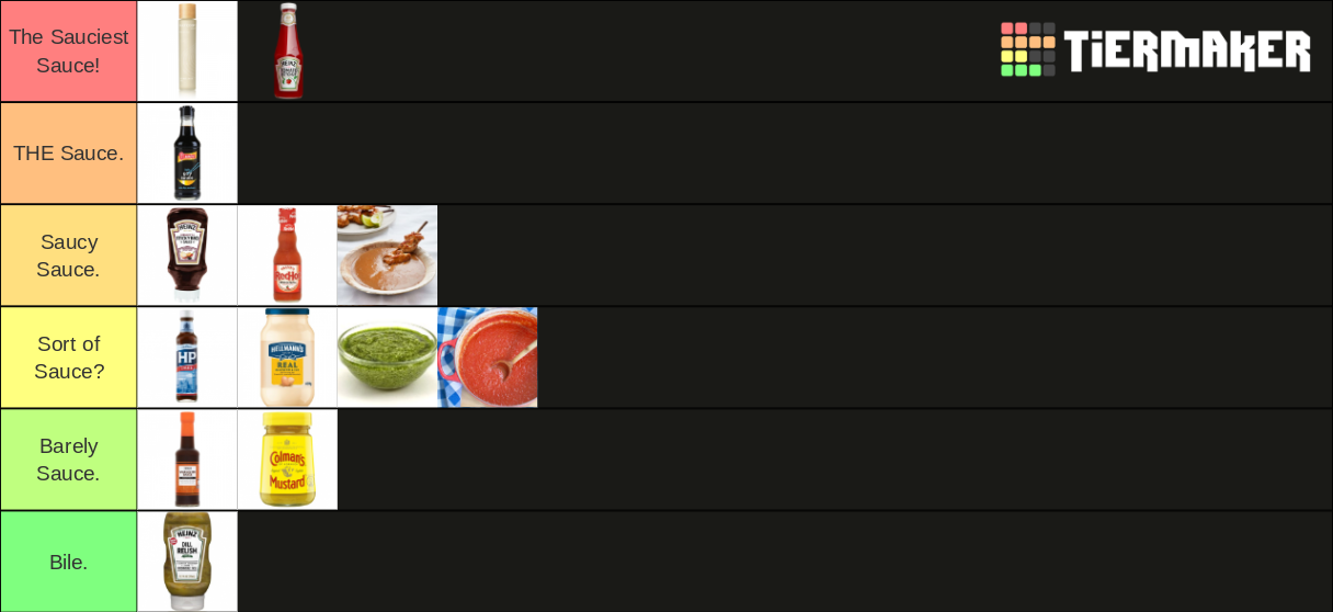 The Sauciest Sauce Tier List Rankings) TierMaker