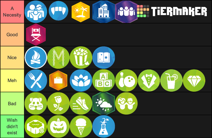 The Sims 4 Packs tier Tier List (Community Rankings) - TierMaker