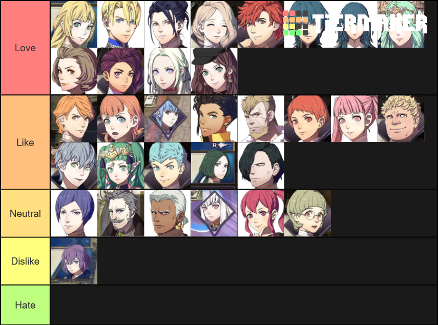 Three Houses Characters Tier List (Community Rankings) - TierMaker