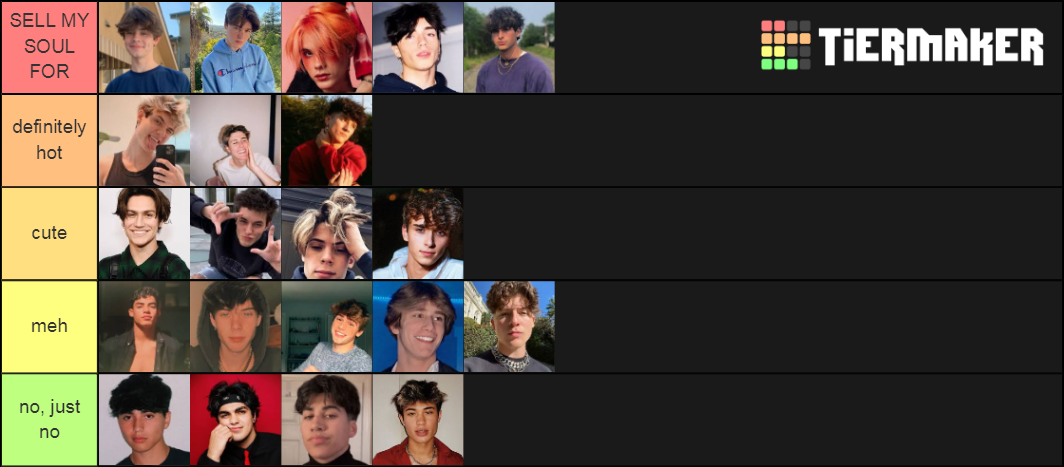 Tiktok Boys 2020 Tier List (Community Rankings) - TierMaker