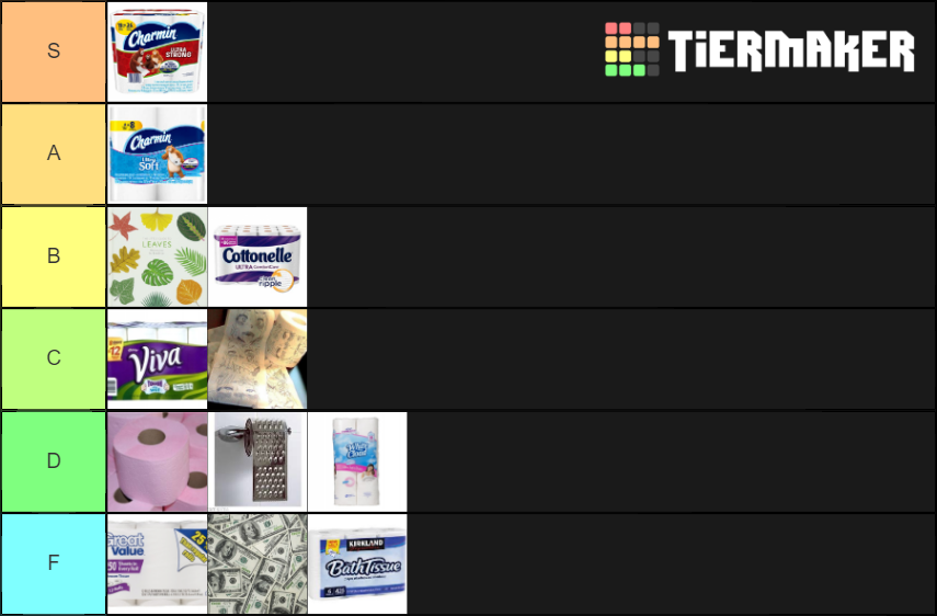 Toilet Paper Tier List Rankings) TierMaker