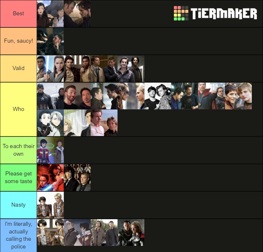 tumblr ships Tier List Rankings) TierMaker