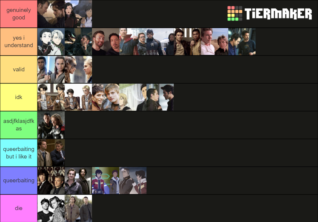 tumblr ships Tier List Rankings) TierMaker