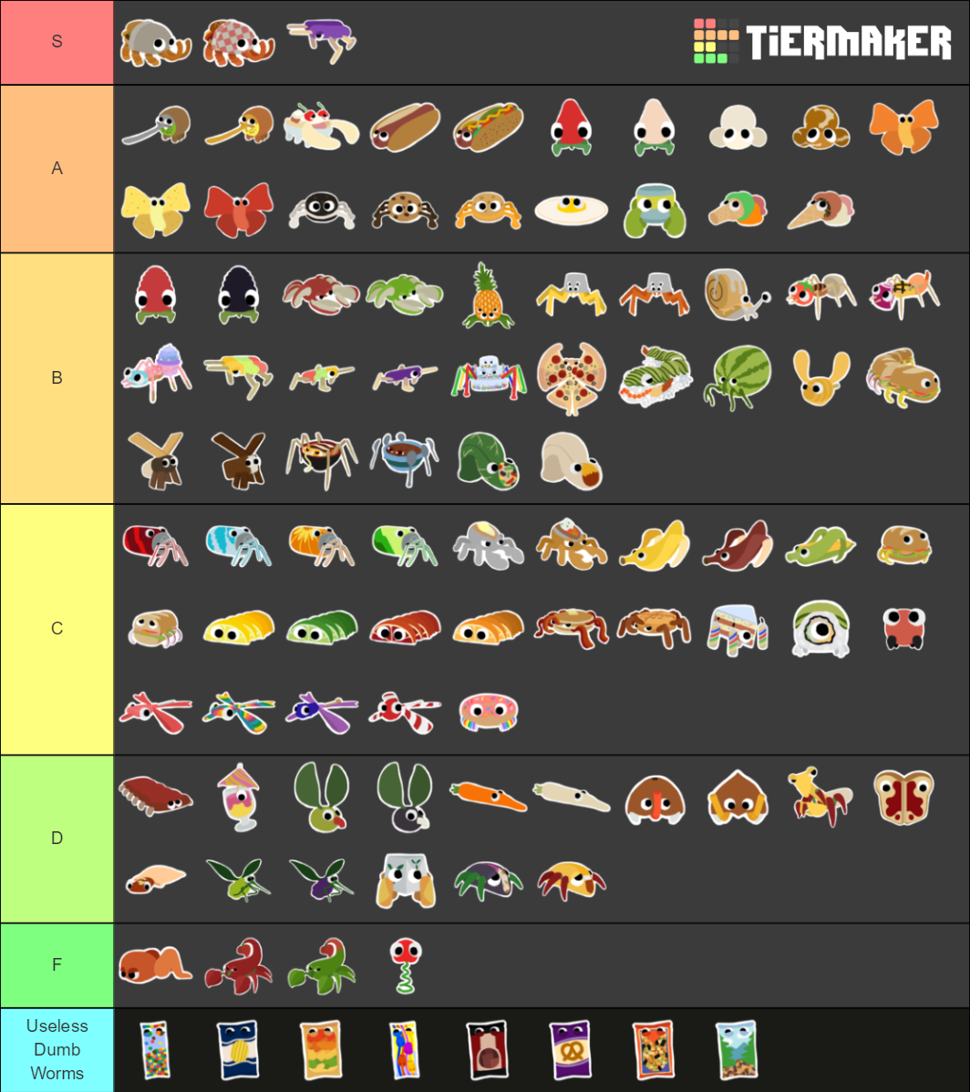 Ultimate Bugsnax Tierlist Tier List Rankings) TierMaker