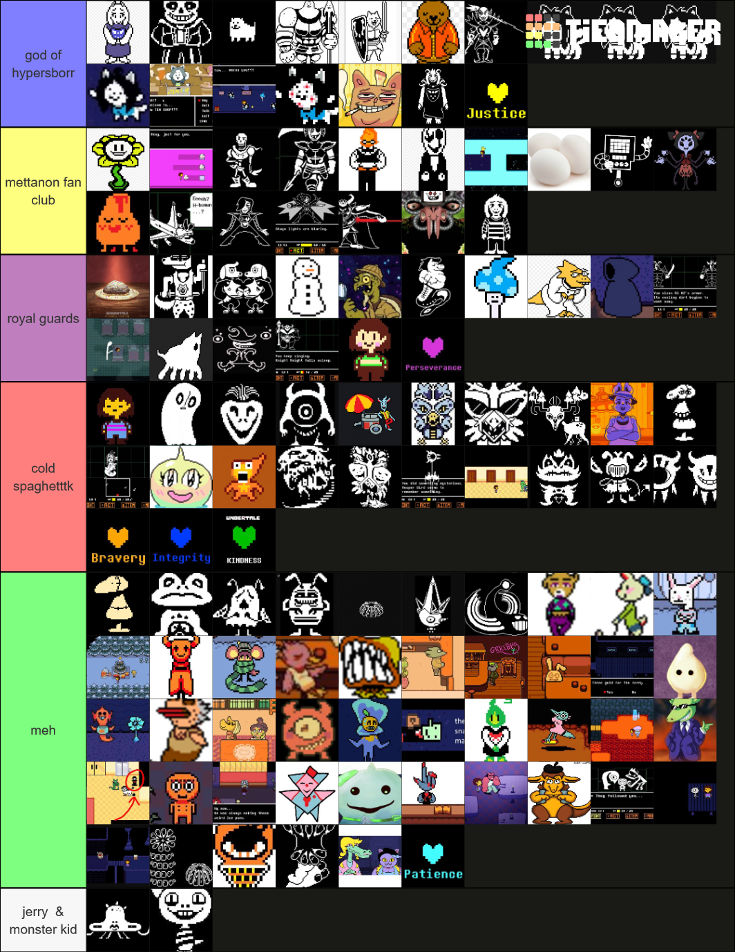 undertale Tier List (Community Rankings) - TierMaker