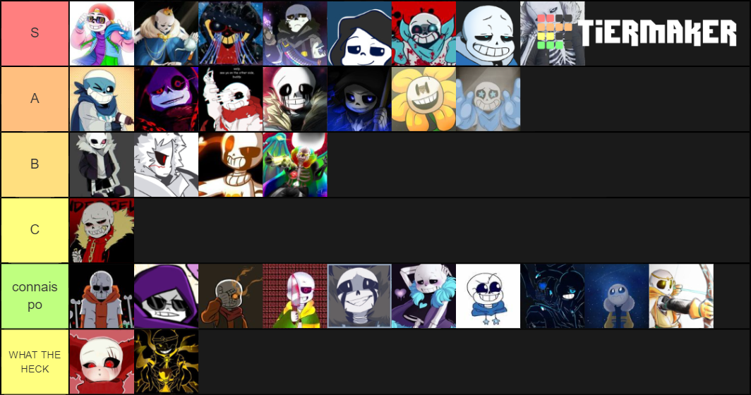 Undertale Tier List (Community Rankings) - TierMaker