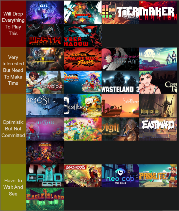 Indie Games Tier List Rankings) TierMaker