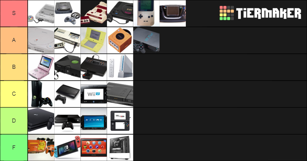 Video Game Systems Asia Tier List Rankings) TierMaker
