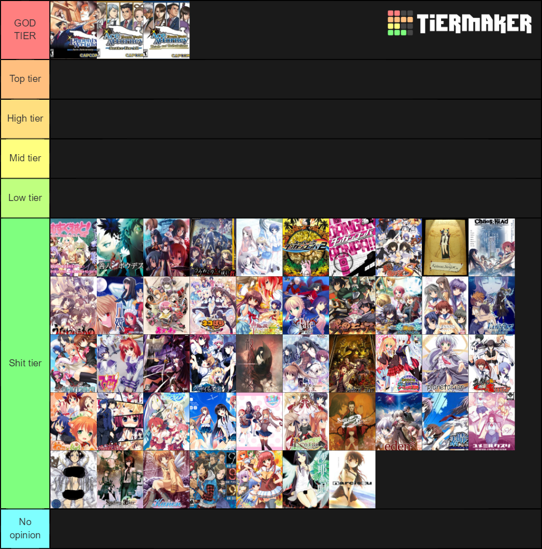 VNDB 50 Most Popular Visual Novels Tier List Rankings) TierMaker