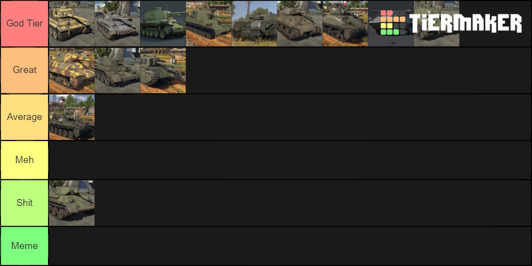 War Thunder Tanks Tier List Rankings) TierMaker
