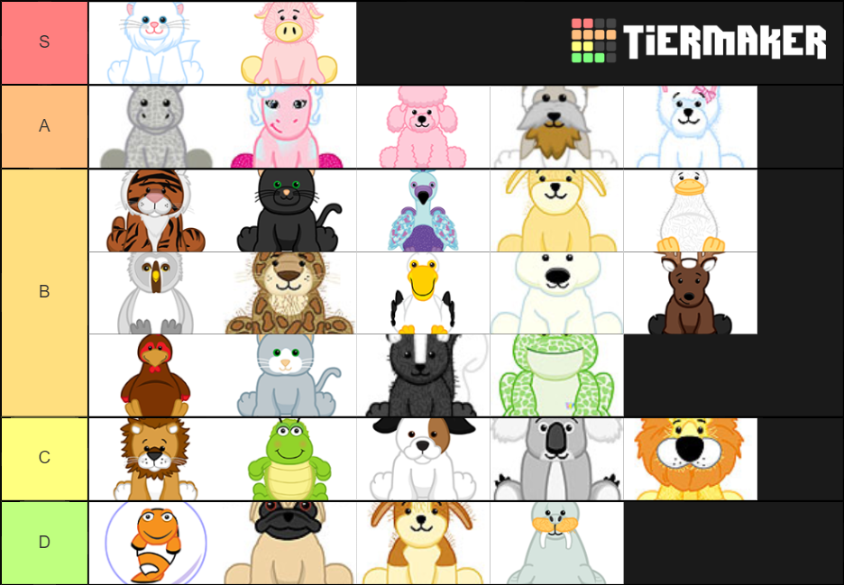 Webkinz Pet of the Month Songs Tier List Rankings) TierMaker