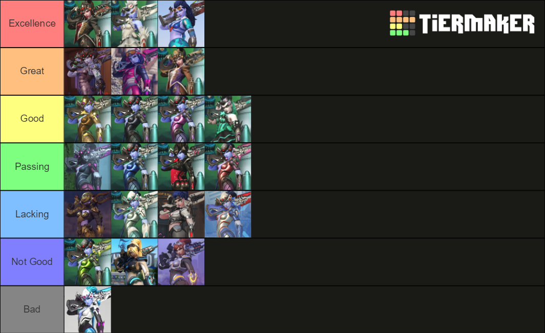 Widow Skins Tier List (community Rankings) - Tiermaker