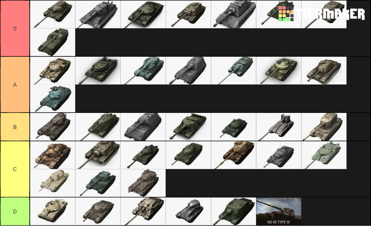 Wotb tier 10 cool looking tanks Tier List Rankings) TierMaker