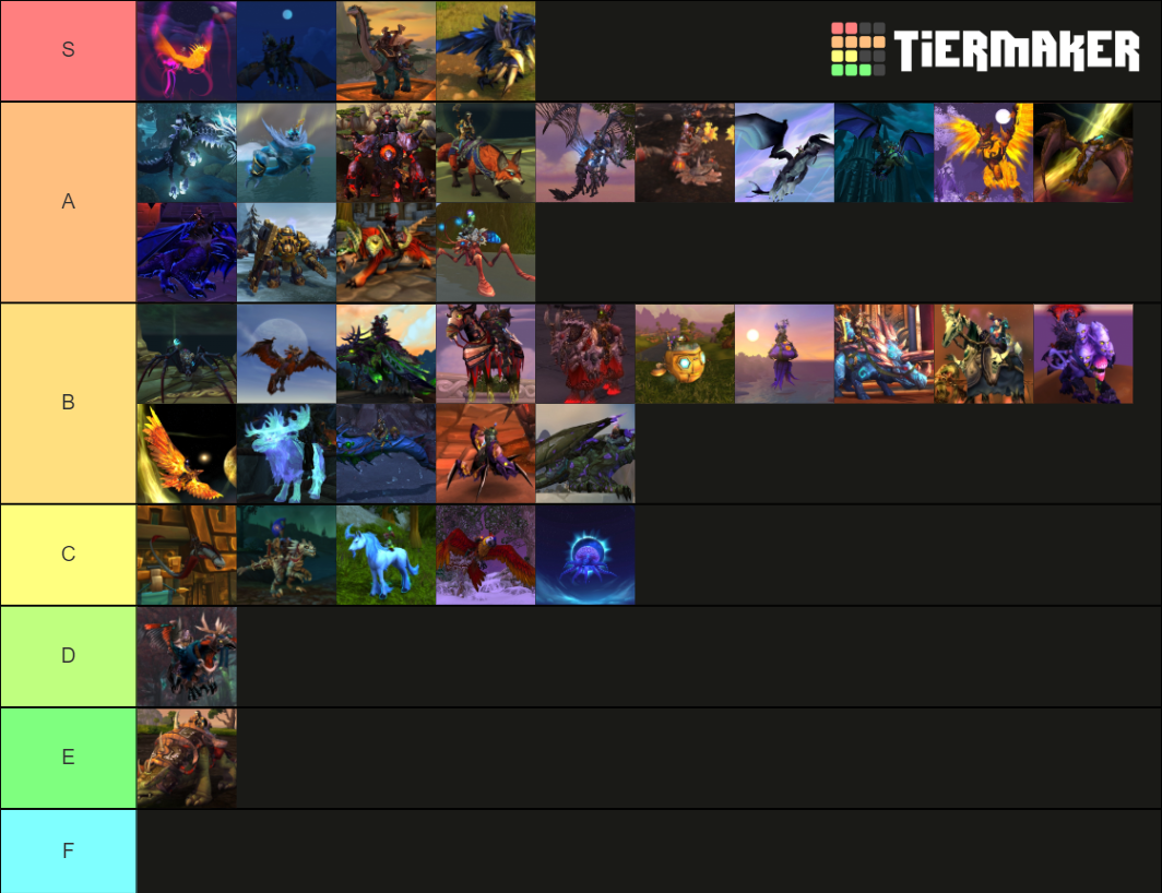 WoW notable mounts Tier List (Community Rankings) - TierMaker