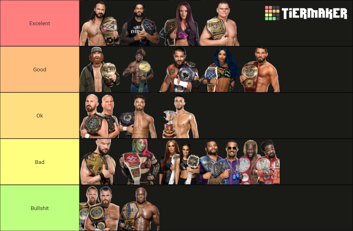 Wwe champions Tier List Rankings) TierMaker