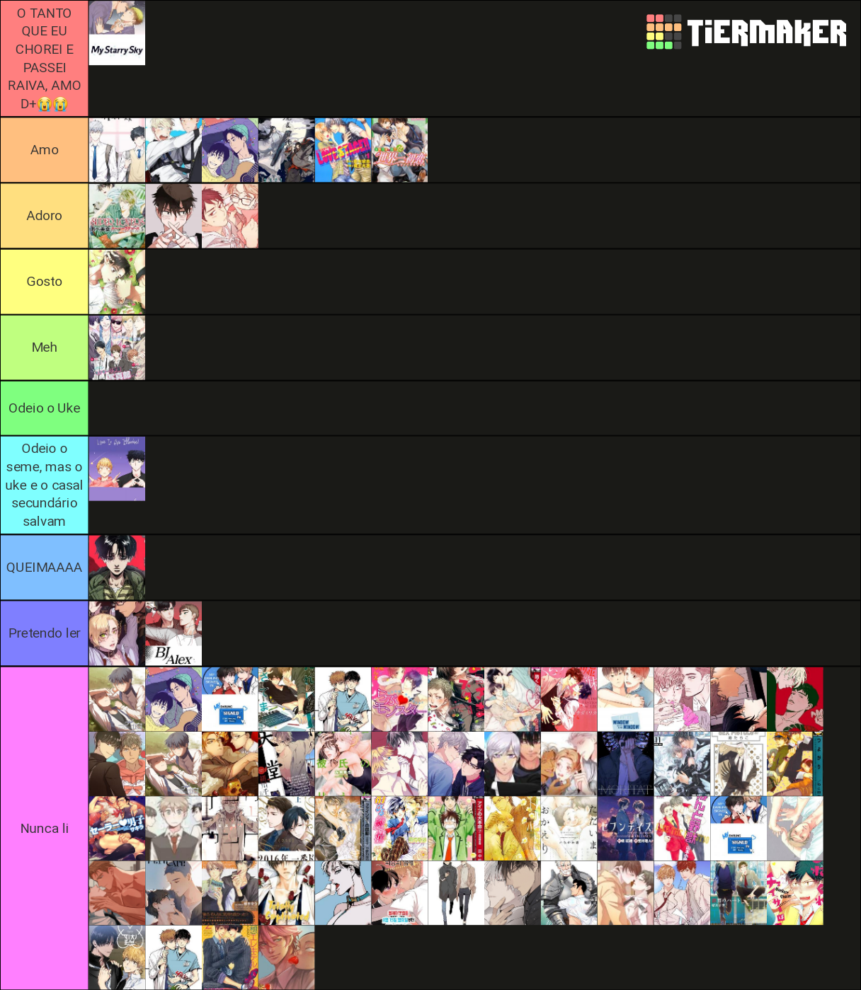 Yaoi Shounen Ai Manga Webtoons Tier List Community Rankings Tiermaker