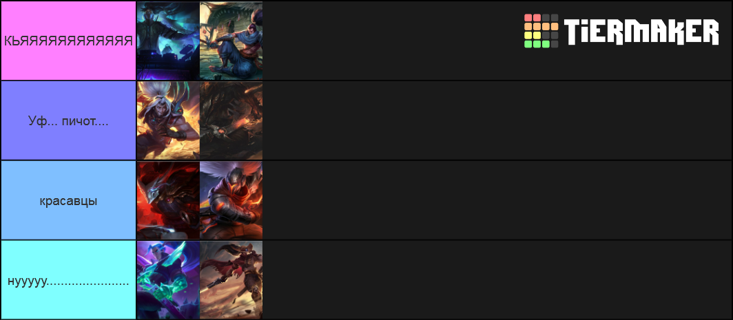 Yasuo Skins Tier List Community Rankings Tiermaker