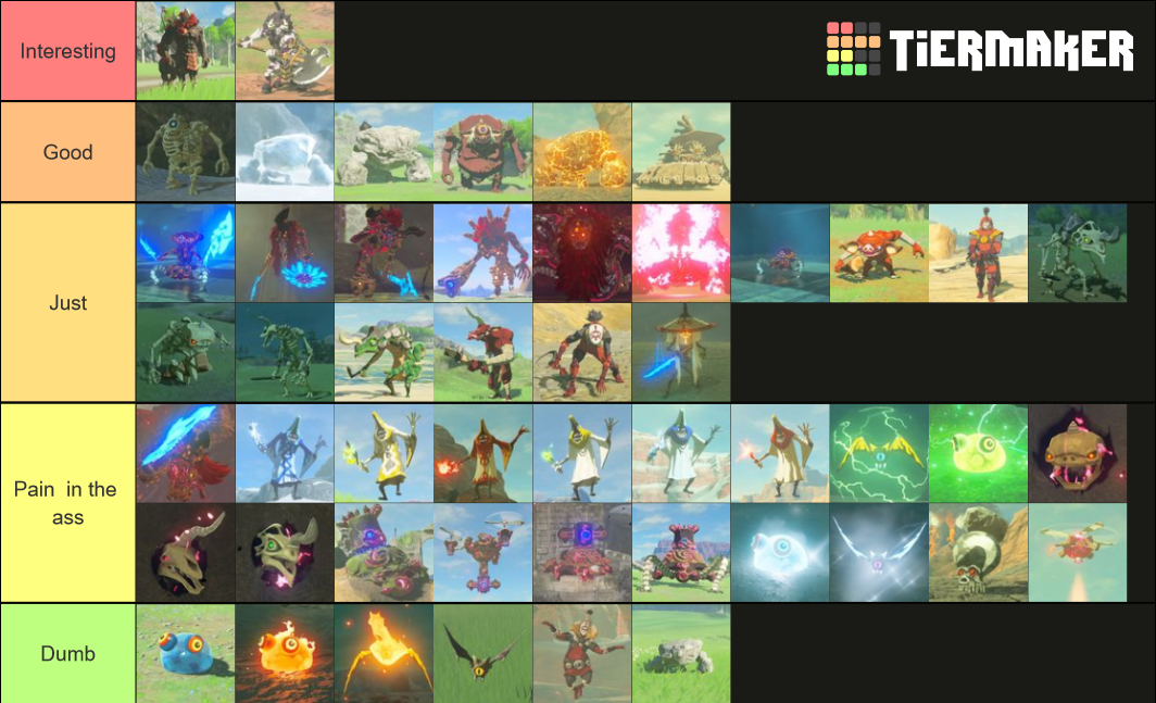 Zelda BOTW Enemies Tier List (Community Rankings) - TierMaker