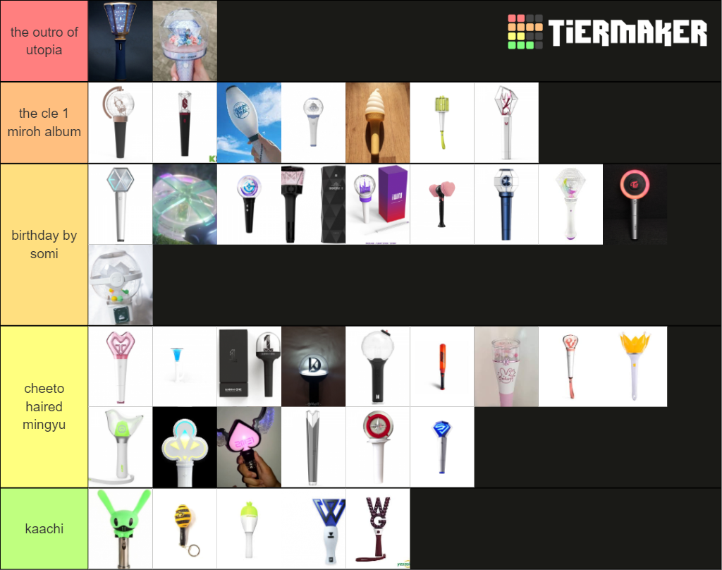 kpop lightstick ranking.. Tier List Rankings) TierMaker