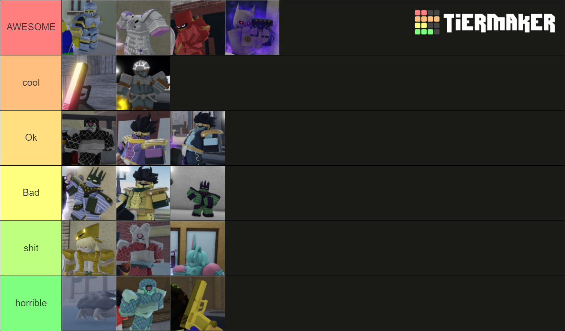 YBA Shiny Stands Tier List Rankings) TierMaker