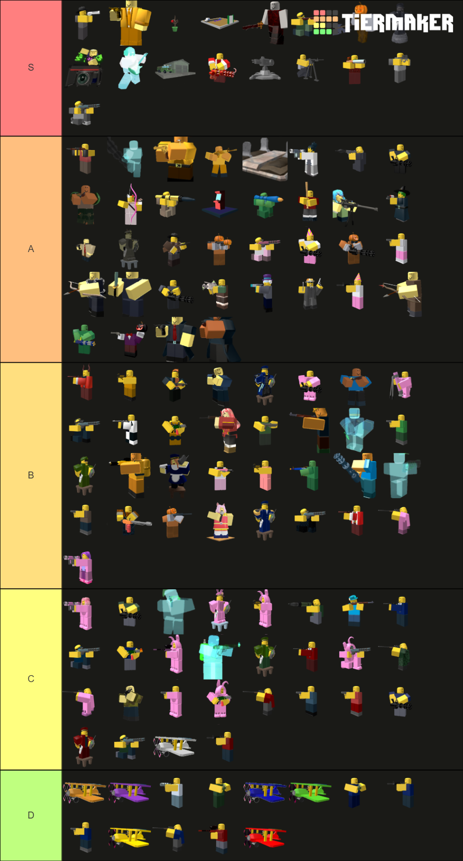 Tower Defense Simulator Skins Tier List (Community Rankings) - TierMaker
