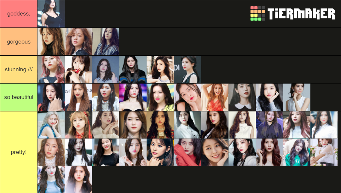 kpop female visuals Tier List (Community Rankings) - TierMaker
