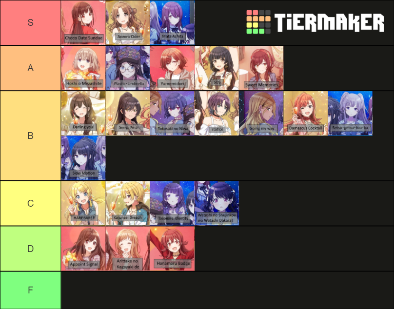 THE IDOLM STER Shiny Colors Image Songs Tier List Community Rankings TierMaker