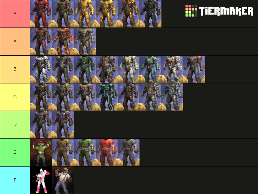 All Skins In Doom Eternal Tier List Rankings) TierMaker