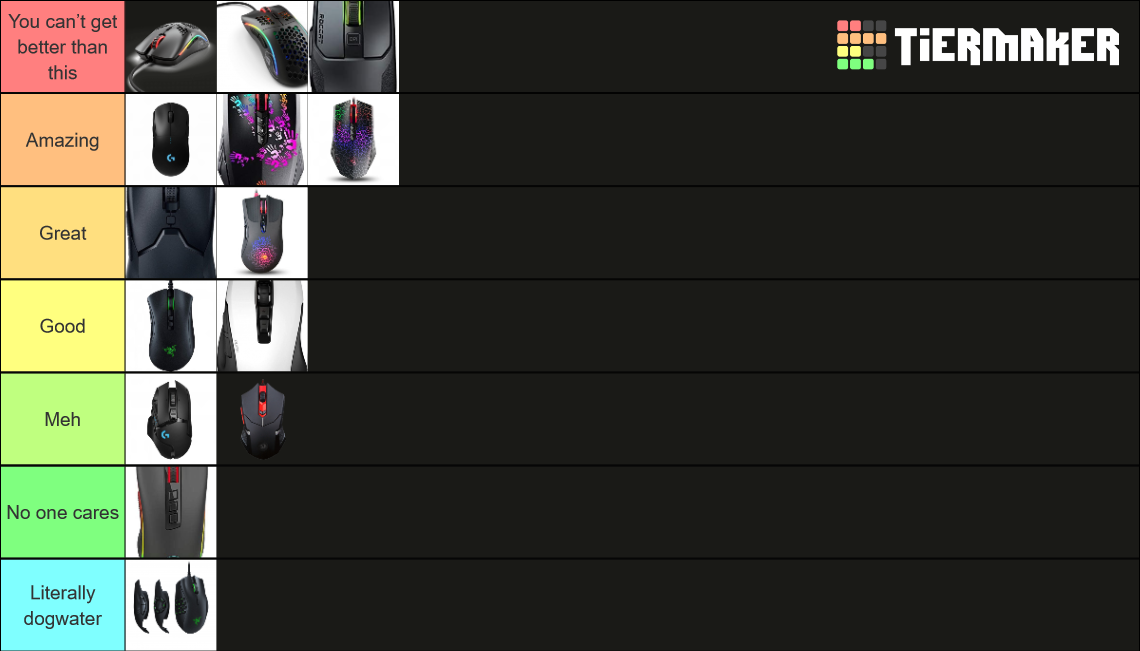 Minecraft pvp mice Tier List Rankings) TierMaker