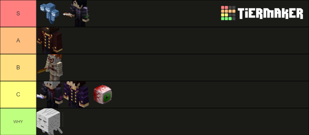 Hypixel Skyblock boss (FIXED) Tier List (Community Rankings) - TierMaker