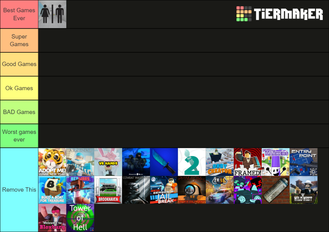Roblox Tier List (Community Rankings) - TierMaker