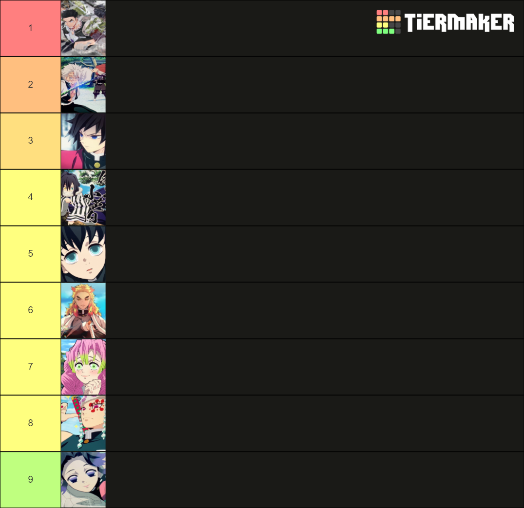 Demon Slayer Hashira ! Tier List (Community Rankings) - TierMaker