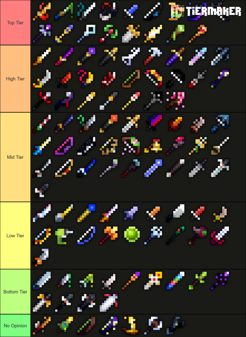 Rotmg Weapons 1.60 Tier List Rankings) TierMaker