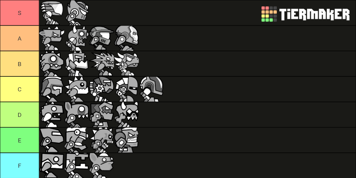 Geometry Dash Robots Tier List Rankings) TierMaker