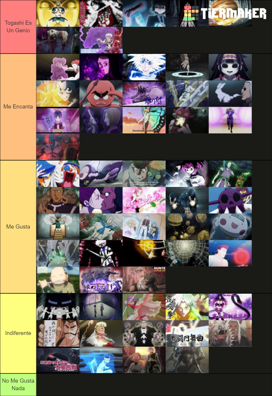 Los Nen De HunterXHunter Tier List (Community Rankings) - TierMaker