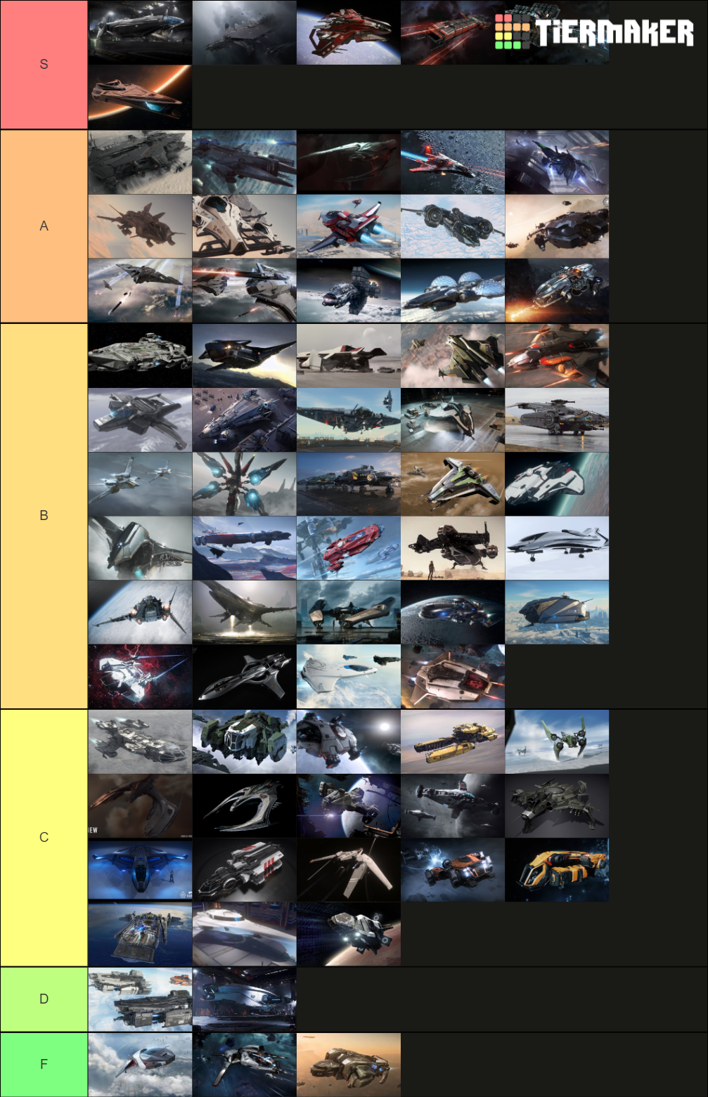 Star Citizen Ships Tier List Rankings) TierMaker