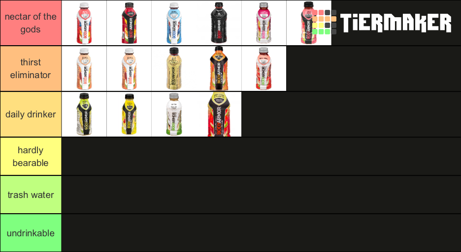 body armor flavors list