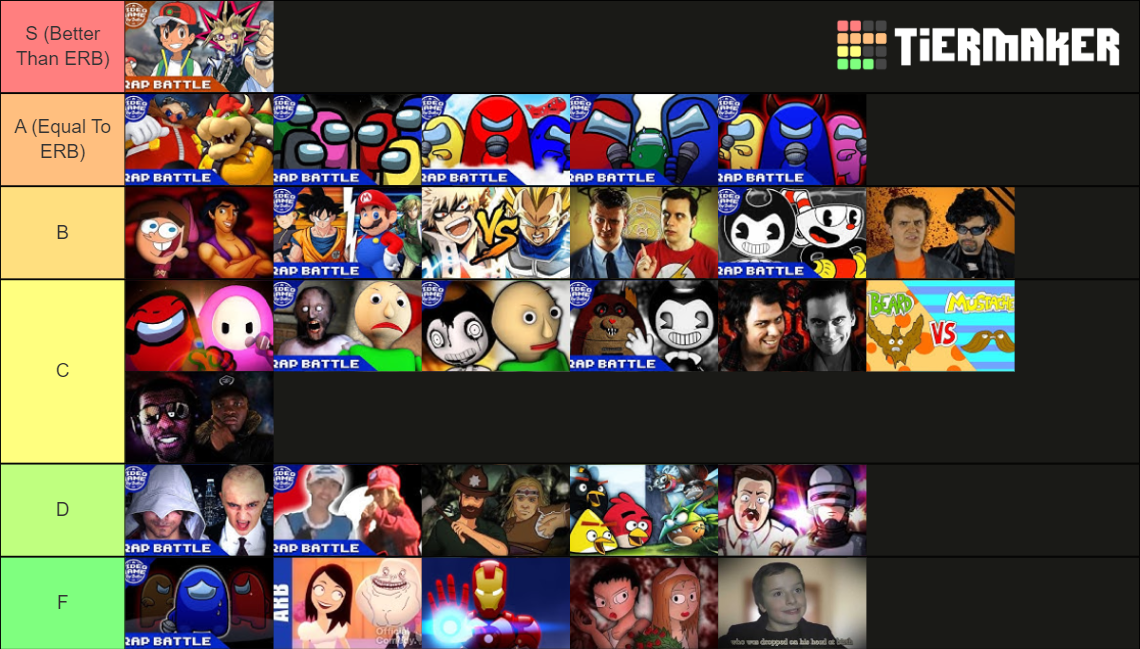 Bootleg Rap Battles 1300+ Tier List Rankings) TierMaker