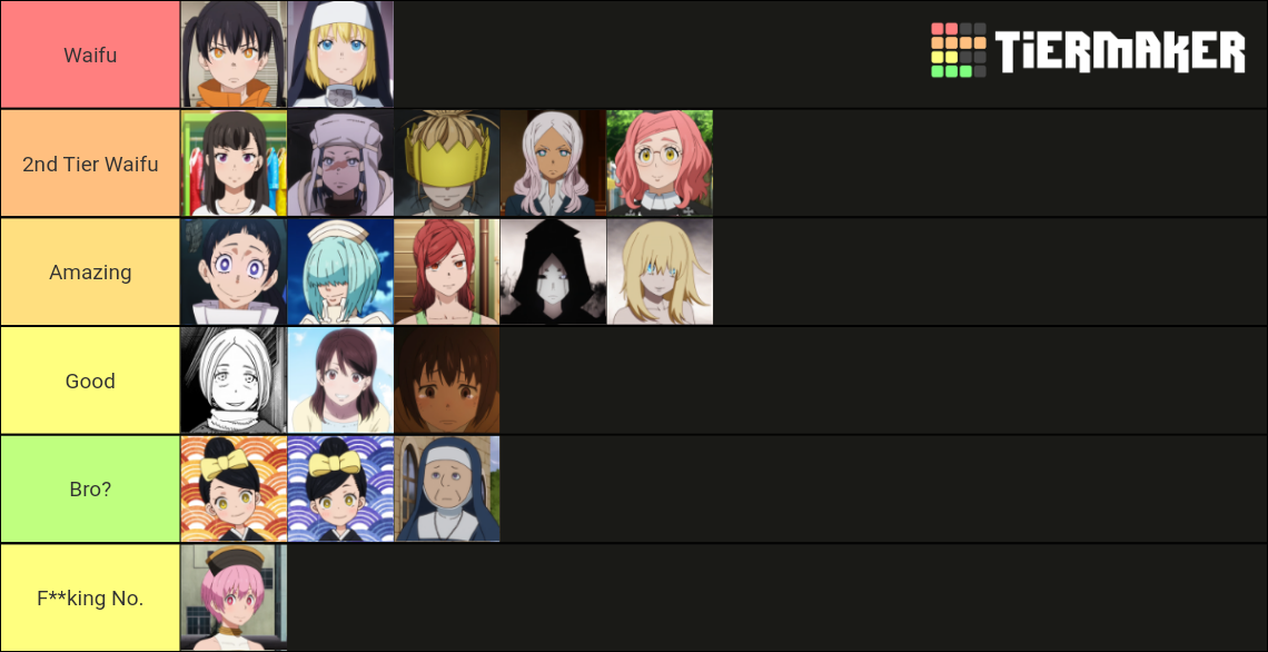 Fire Force S2, Waifu Tier List (Community Rankings) - TierMaker