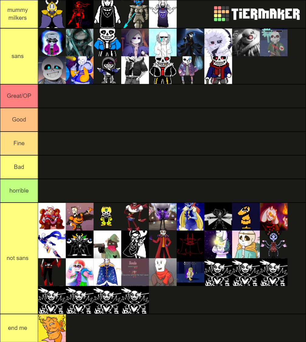 BETTER UNDERTALE SOUL OPS TIER LIST Tier List (Community Rankings ...