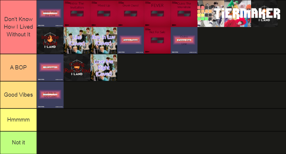 All ENHYPEN songs (April 2021) Tier List (Community Rankings) - TierMaker