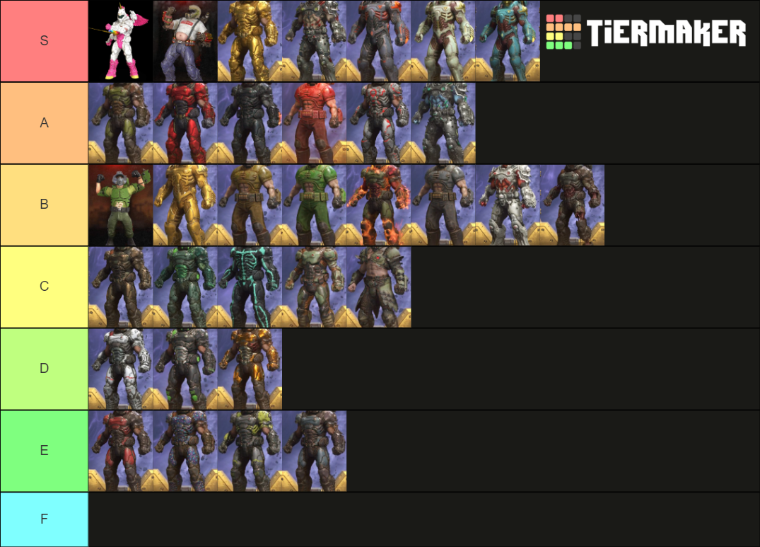 All Skins In Doom Eternal Tier List Rankings) TierMaker