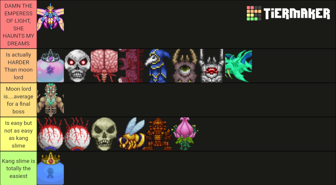 Terraria Boss Difficulty Tier List Community Rankings TierMaker   Terraria Boss Difficulty 456027 1626103266 