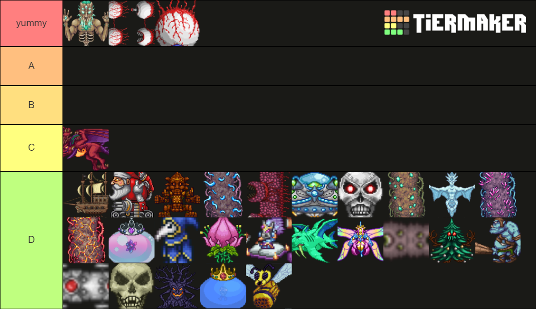 Terraria Boss Ranking Tier List (Community Rankings) - TierMaker