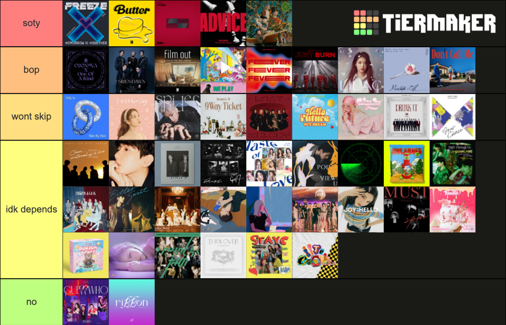 2021 kpop releases Tier List Rankings) TierMaker