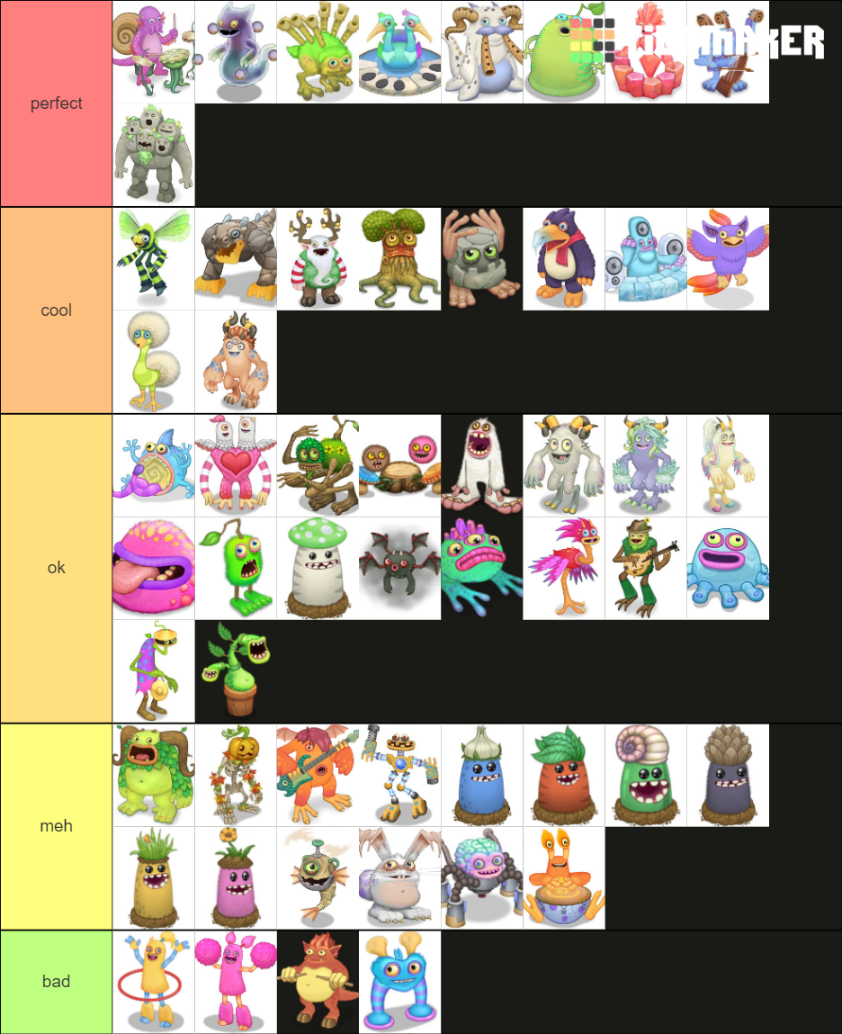MSM every natural island monster includes rare's / epic's Tier List ...