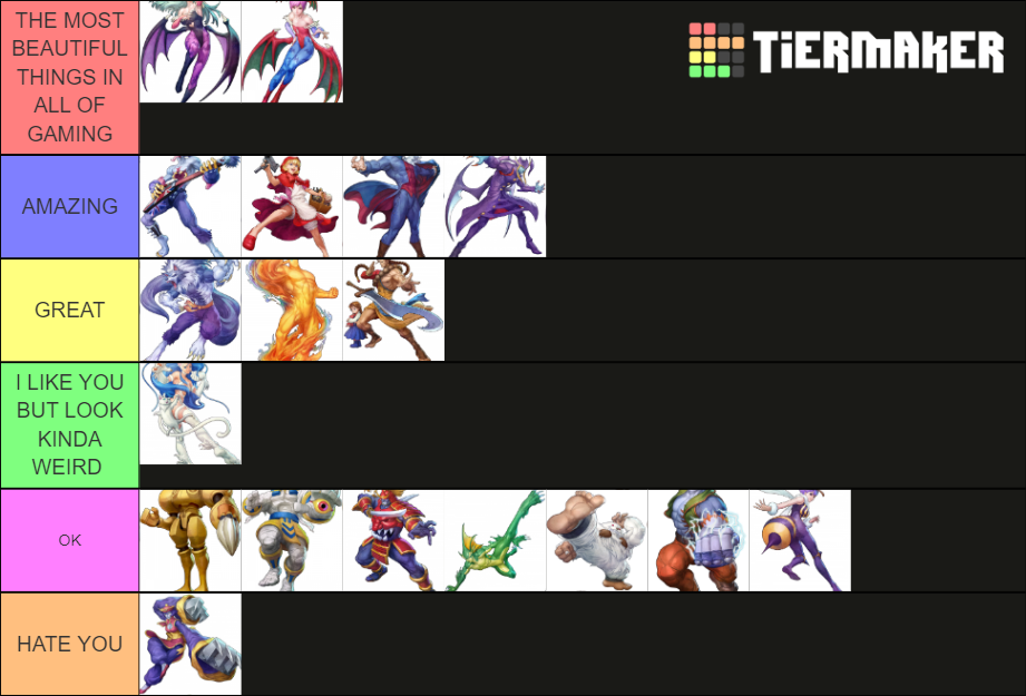 Darkstalkers Characters Tier List (Community Rankings) - TierMaker