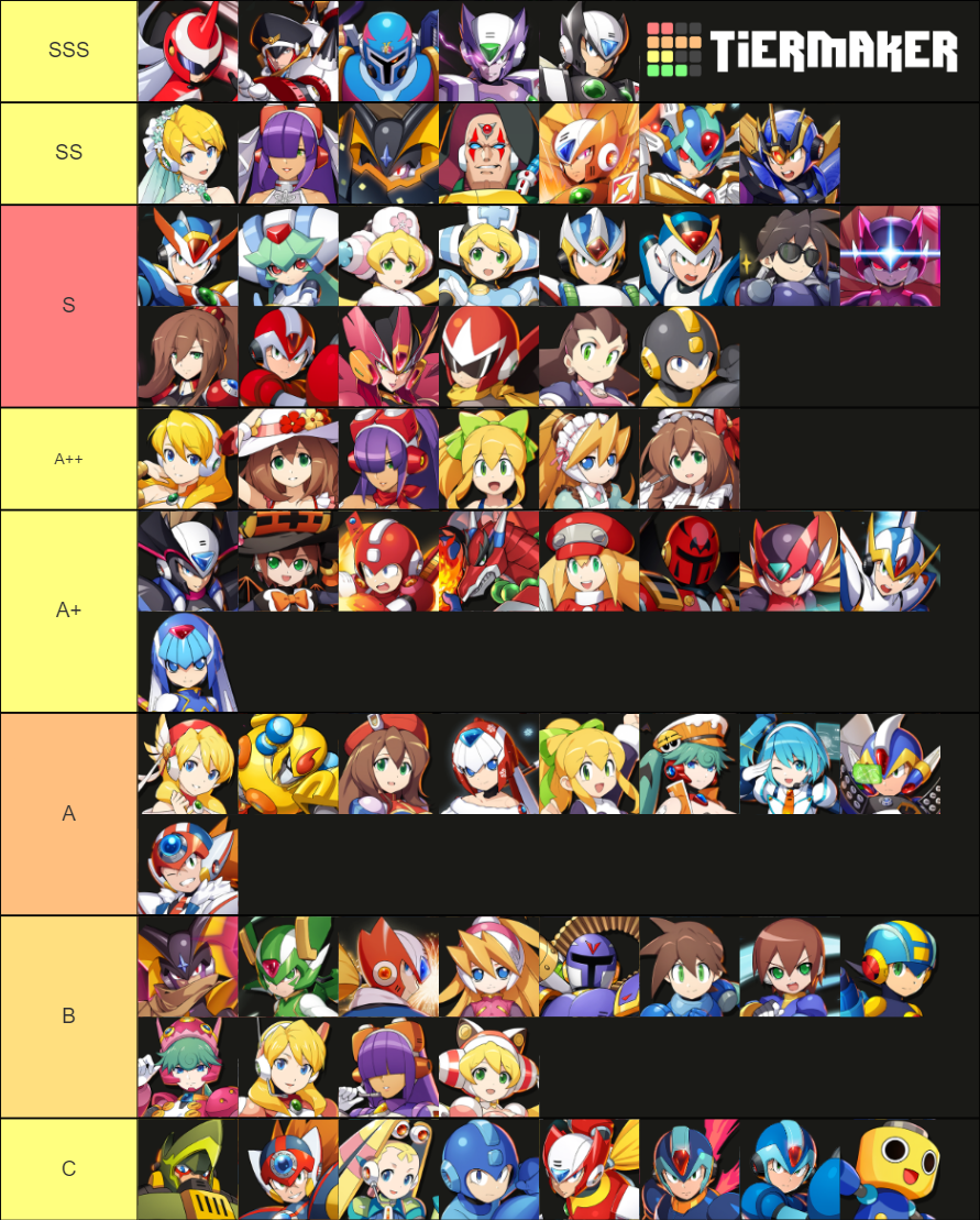 Rockman X Dive Characters Tier List Rankings) TierMaker
