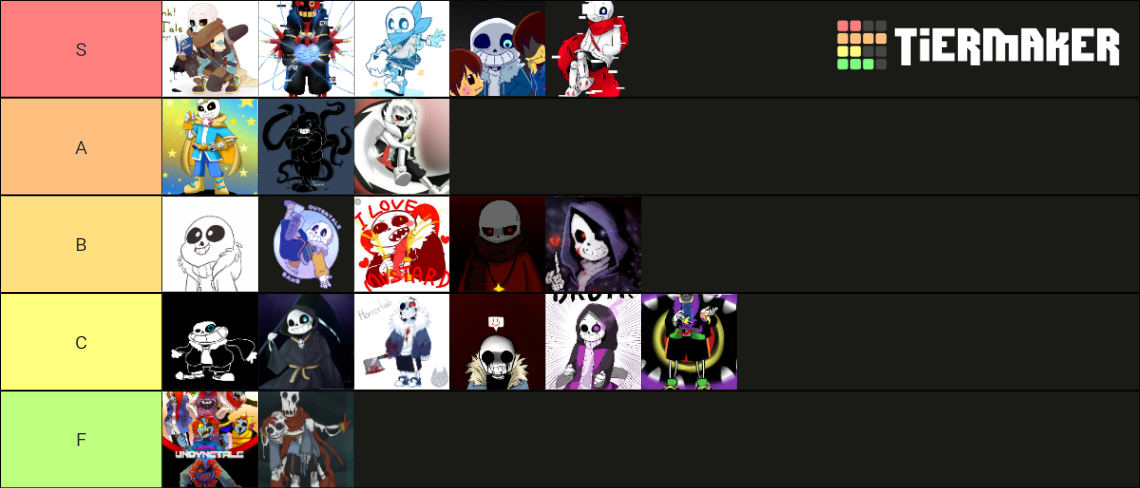 Undertale AUs Tier List (Community Rankings) - TierMaker